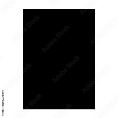 Abstract depiction of pure darkness contained within a simple rectangular form