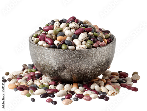Ceramic bean bowl with tasty legumes