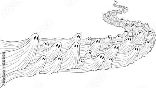 Ghosts spooky halloween spirit apparition paranormal afterlife ethereal boo