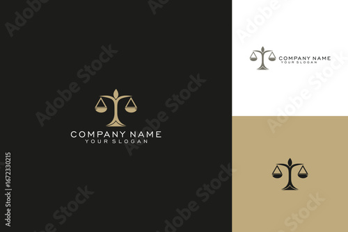 Scales of Justice Logo Law Balance and Fairness.