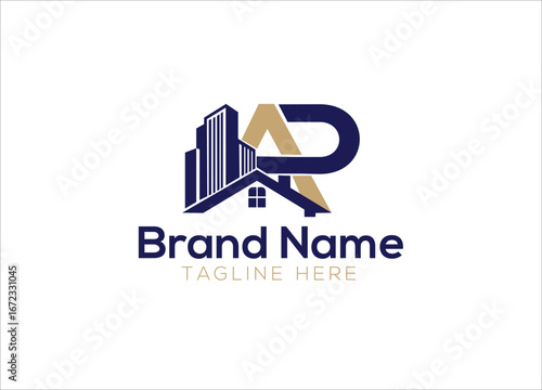 Letter AP Monogram Skyline Logo Design