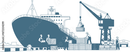 Shipping logistics freight cargo import export transportation global trade supply chain