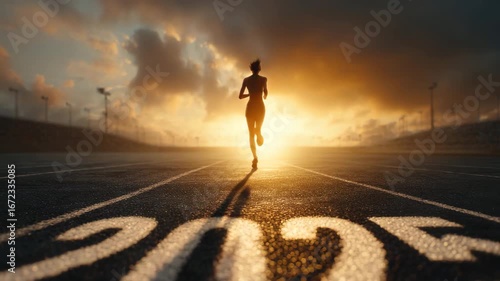 Athlete Running Toward Future Goals 2025