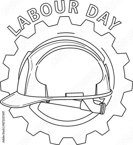 Labour day construction helmet gear industry worker safety engineering job