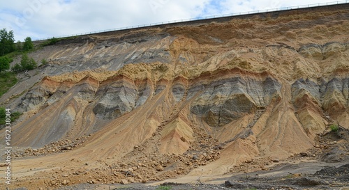 Landslide geology erosion soil collapse natural disaster risk assessment geological hazard slope failure area -