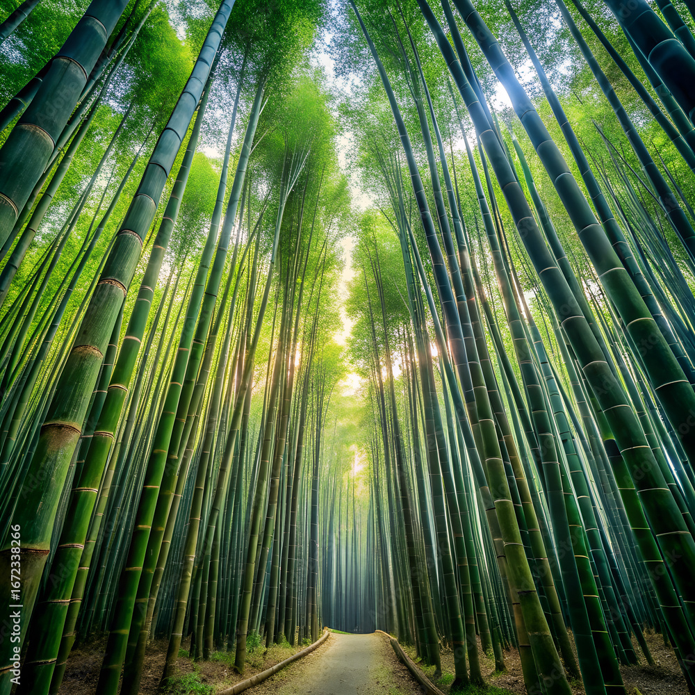 Fototapeta premium bamboo forest in the morning