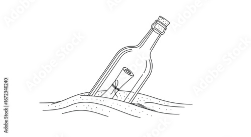 Message bottle sand beach ocean sea coast travel vacation summer holiday lost