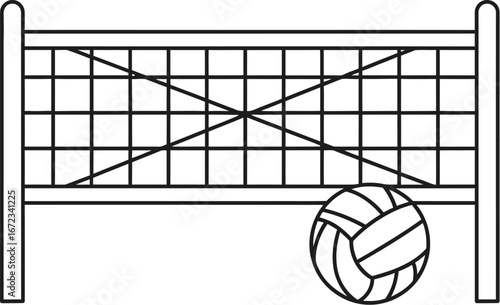 Volleyball net sport game competition team match play activity exercise fun