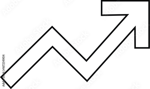 Outline Growth icon . Containing performance, gain, improvement, grow, chart, increase, evolution and development icons. Outline icon collection. Vector illustration.