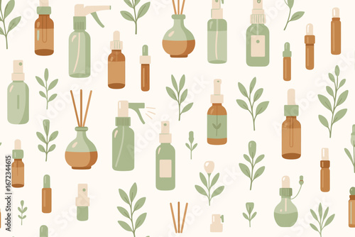 Natural Skincare and Essential Oils Pattern