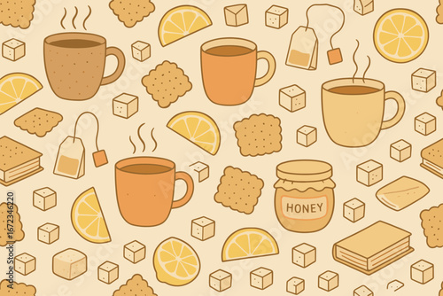 Warm beverages and sweet treats create a cozy atmosphere perfect for relaxation and socializing