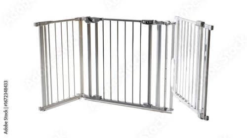 Wallpaper Mural White expandable baby gate, featuring vertical slats Torontodigital.ca