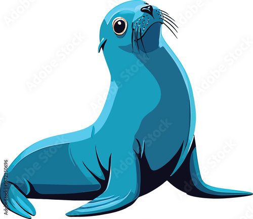 Cute cartoon a illustrator vector sea lion