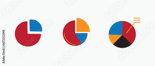 Pie chart icon set flat style. Vector illustration collection.. Colorful diagram graphs Free Download Pie chart icon set flat style. Vector illustration collection.. Colorful diagram graphs - GFXLoad