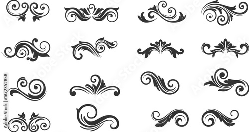 vector set of Flourish Vector Design Elements Collection
