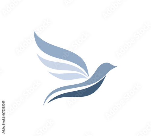 Abstract bird design logo