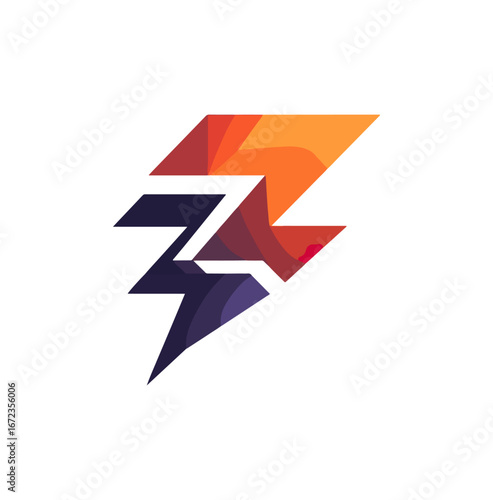 Abstract geometric energy symbol