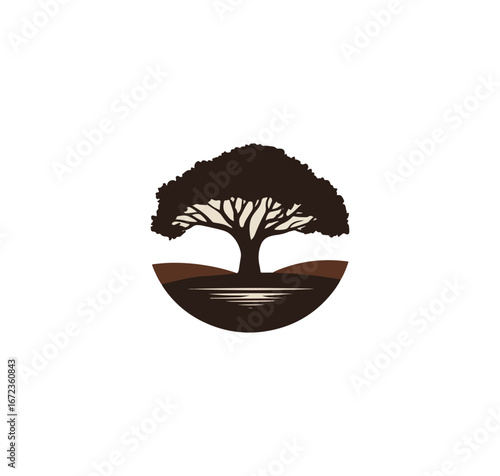 Tree nature logo design graphic