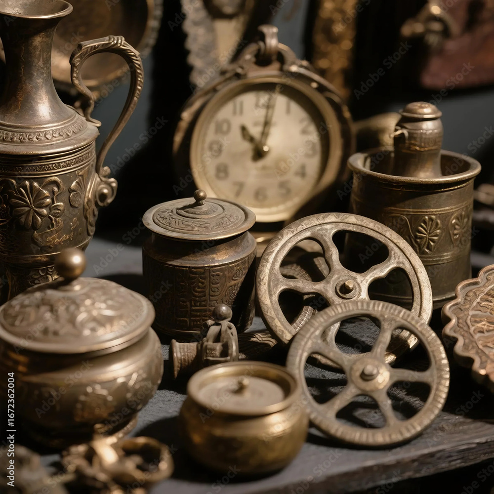 Fototapeta premium antique turkish coffee pots