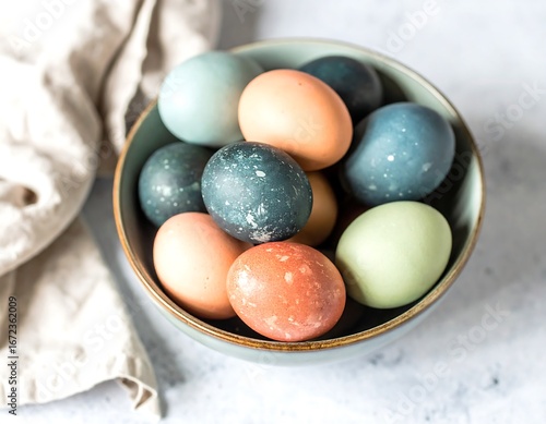 Easter eggs in a bowl