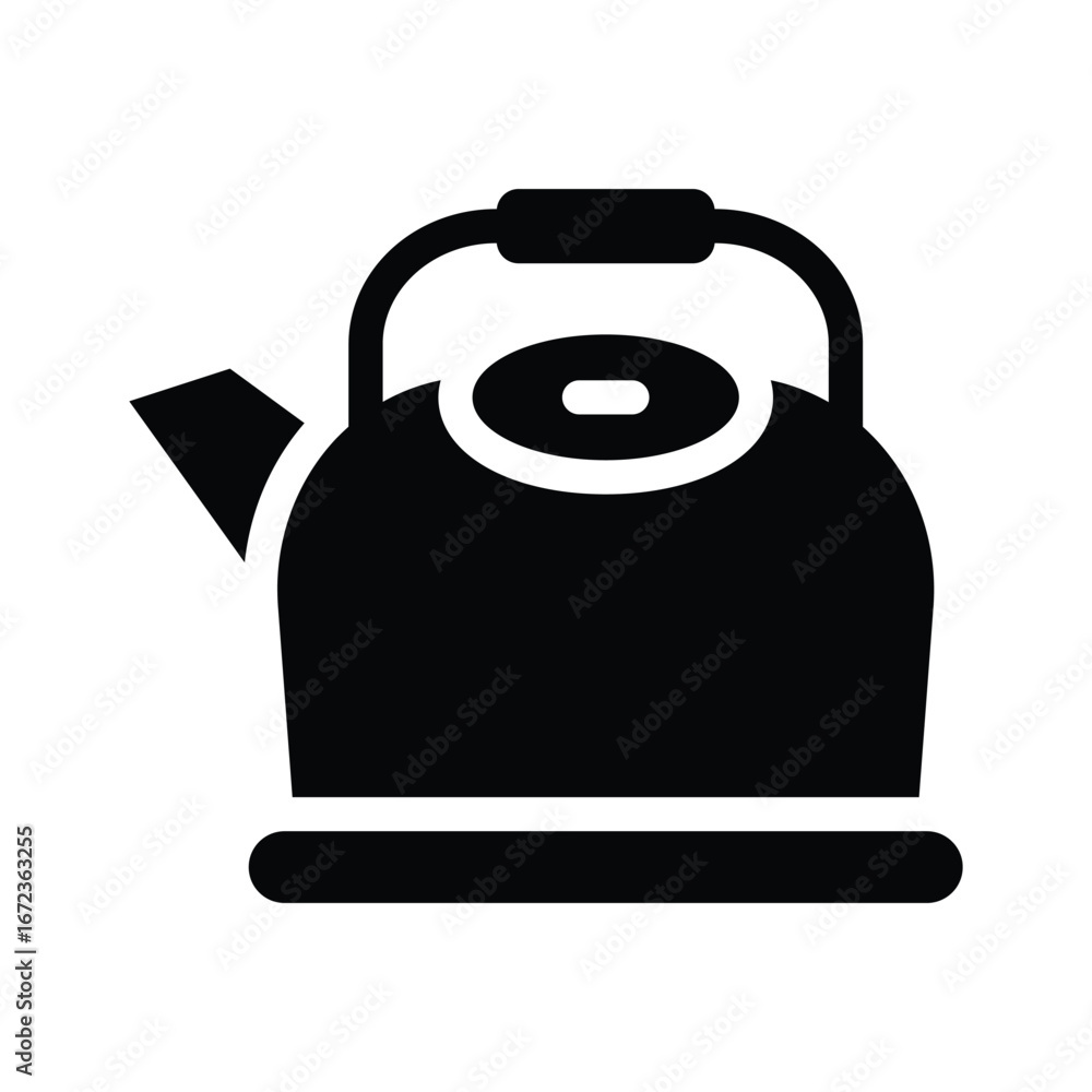Fototapeta premium kettle glyph icon illustration vector graphic.eps