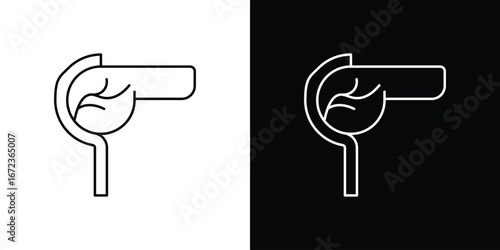 pancreas icon in editable stroke. EPS 10 vector illustration.