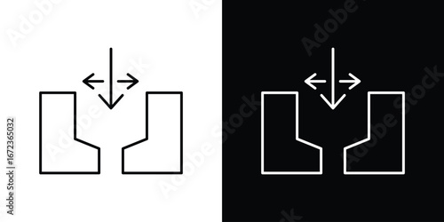 Gap icon in editable stroke. EPS 10 vector illustration.