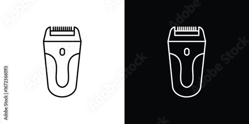 Trimmer icon in editable stroke. EPS 10 vector illustration.