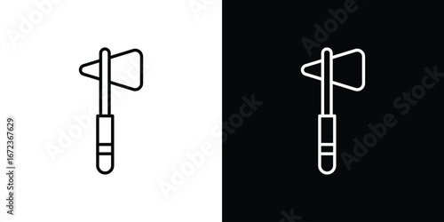 reflex hammer icon in editable stroke. EPS 10 vector illustration.