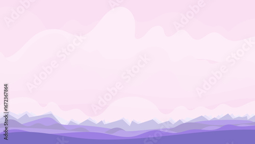 Winter fascination Vector Background Landscape Flat,Sunrise,Clouds