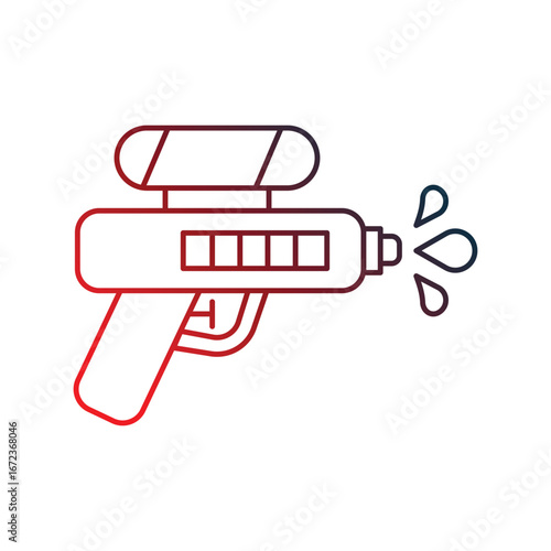 Air Hockey gradient outline icon with white background vector stock illustration