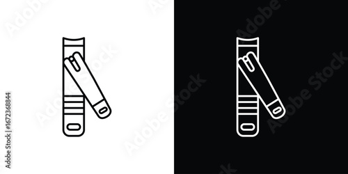Nail clippers icon in editable stroke. EPS 10 vector illustration.