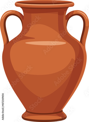 Ancient greek amphora earthenware vase classic ceramic pottery design vector