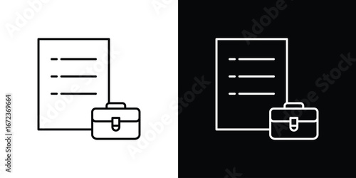 Job description icon in editable stroke. EPS 10 vector illustration.
