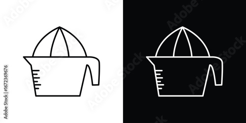 Juicer squeezer icon in editable stroke. EPS 10 vector illustration.