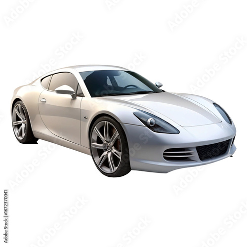 Car Isolated on Pure White Background