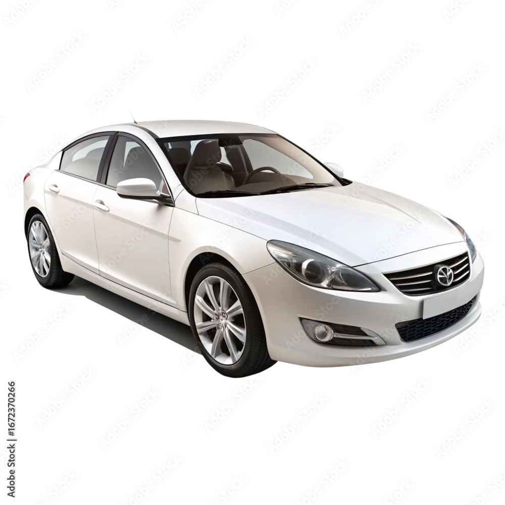 Fototapeta premium Car Isolated on Pure White Background