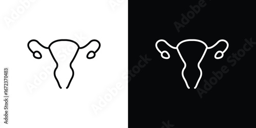 Gynecology icon in editable stroke. EPS 10 vector illustration.