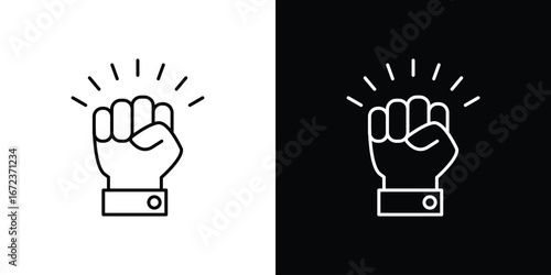 Empowerment icon in editable stroke. EPS 10 vector illustration.