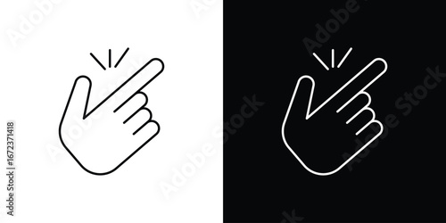 Easy icon in editable stroke. EPS 10 vector illustration.