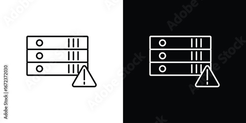 Data loss icon in editable stroke. EPS 10 vector illustration.