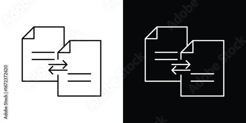 Compare icon in editable stroke. EPS 10 vector illustration.