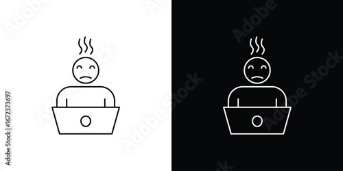 Burnout icon in editable stroke. EPS 10 vector illustration.