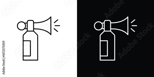 Air horn icon in editable stroke. EPS 10 vector illustration.