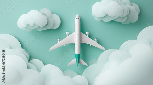 Airplane flying through clo...