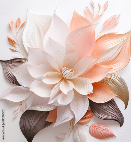 Luxury Paper Flower – Elegant Abstract Floral Art