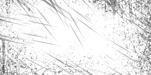 Abstract white pattern of overlapping gray lines and grid structures white background