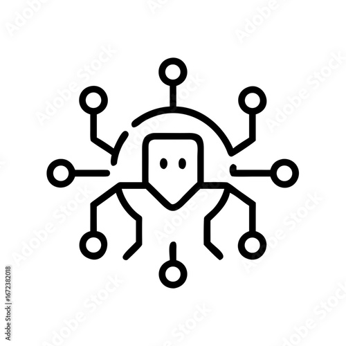 AI Ethics Icon for Artificial Intelligence, Responsibility, and Technology