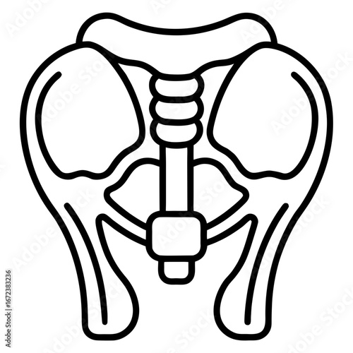 Abstract Pelvis and Spine Icon