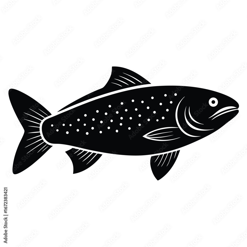Fototapeta premium trout vector